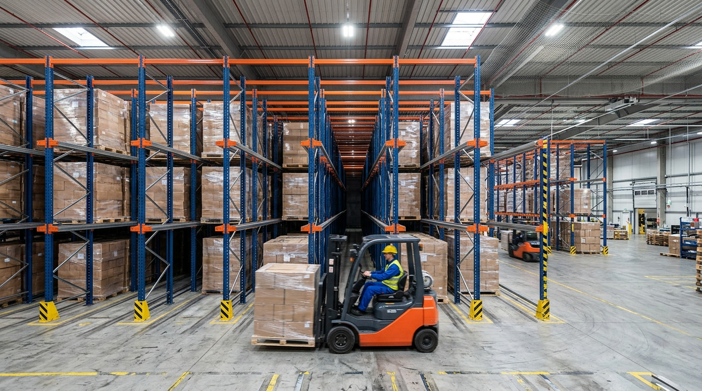 Galpão organizado com Drive-In